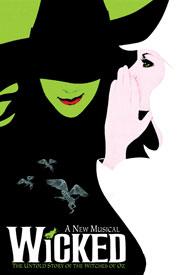 Wicked: A new musical: The untold story of the witches of OZ - picture of a good whispering to a bad witch
